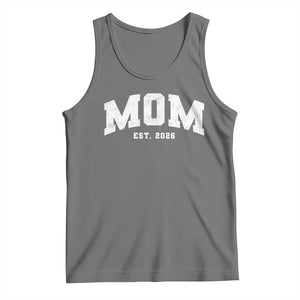 Mom Est 2026 Tank Top Promoted To Mommy Mother's Day TS11 Black Heather Print Your Wear