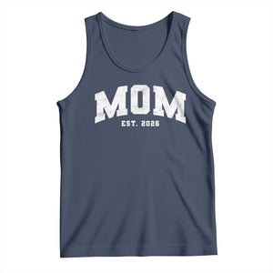 Mom Est 2026 Tank Top Promoted To Mommy Mother's Day TS11 Navy Print Your Wear