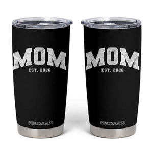 Mom Est 2026 Tumbler Cup Promoted To Mommy Mother's Day TS11 Black Print Your Wear