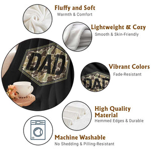 Dad Retro Old Camo Hunting Daddy Fathers Day Throw Blanket Dad Retro Old Camo Hunting Daddy Fathers Day TS11 Print Your Wear