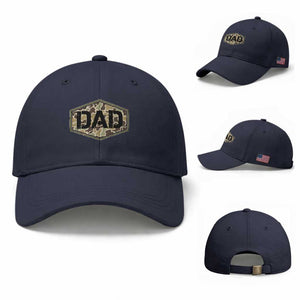 Dad Retro Old Camo Hunting Daddy Fathers Day Baseball Cap Dad Retro Old Camo Hunting Daddy Fathers Day TS11 Baseball Cap Universal Fit Navy Print Your Wear