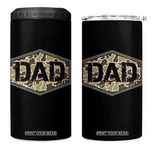 Dad Retro Old Camo Hunting Daddy Fathers Day 4 in 1 Can Cooler Tumbler Dad Retro Old Camo Hunting Daddy Fathers Day TS11 One Size: 16 oz Black Print Your Wear