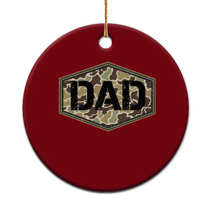 Dad Retro Old Camo Hunting Daddy Fathers Day Ceramic Ornament Dad Retro Old Camo Hunting Daddy Fathers Day TS11 1pc Red Print Your Wear