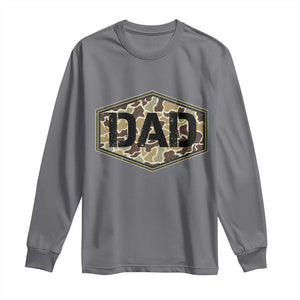 Dad Retro Old Camo Hunting Daddy Fathers Day Long Sleeve Shirt Dad Retro Old Camo Hunting Daddy Fathers Day TS11 Charcoal Print Your Wear