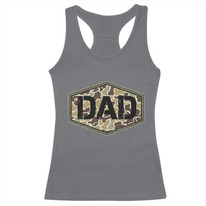 Dad Retro Old Camo Hunting Daddy Fathers Day Racerback Tank Top Dad Retro Old Camo Hunting Daddy Fathers Day TS11 Charcoal Print Your Wear