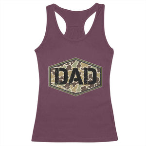 Dad Retro Old Camo Hunting Daddy Fathers Day Racerback Tank Top Dad Retro Old Camo Hunting Daddy Fathers Day TS11 Maroon Print Your Wear