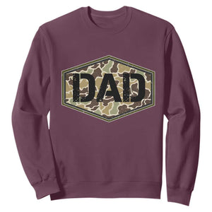 Dad Retro Old Camo Hunting Daddy Fathers Day Sweatshirt Dad Retro Old Camo Hunting Daddy Fathers Day TS11 Maroon Print Your Wear