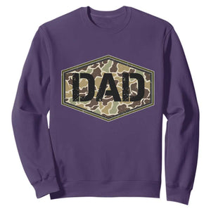 Dad Retro Old Camo Hunting Daddy Fathers Day Sweatshirt Dad Retro Old Camo Hunting Daddy Fathers Day TS11 Purple Print Your Wear