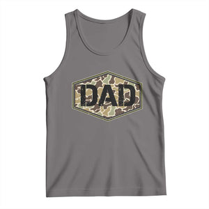 Dad Retro Old Camo Hunting Daddy Fathers Day Tank Top Dad Retro Old Camo Hunting Daddy Fathers Day TS11 Deep Heather Print Your Wear