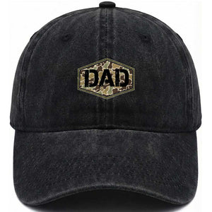 Dad Retro Old Camo Hunting Daddy Fathers Day Washed Cotton Baseball Cap Dad Retro Old Camo Hunting Daddy Fathers Day TS11 Print Your Wear