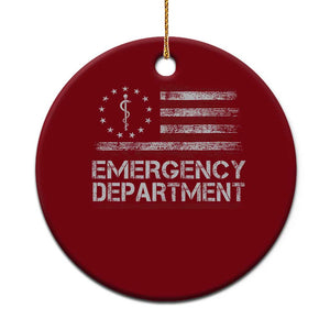 ER Nurse Emegency Department Ceramic Ornament Vintage American Flag Healthcare Nursing TS11 1pc Red Print Your Wear