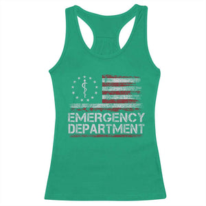 ER Nurse Emegency Department Racerback Tank Top Vintage American Flag Healthcare Nursing TS11 Irish Green Print Your Wear