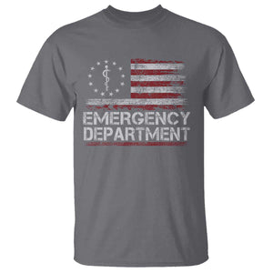 ER Nurse Emegency Department T Shirt Vintage American Flag Healthcare Nursing TS11 Charcoal Print Your Wear