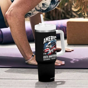 America 250th Anniversary Tumbler With Handle USA Patriotic Eagle 1776 2026 Independence Freedom Pride TS11 Print Your Wear