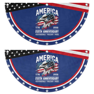America 250th Anniversary Patriotic Fan Flag USA Eagle 1776 2026 Independence Freedom Pride TS11 2pcs pack Classic Navy Print Your Wear