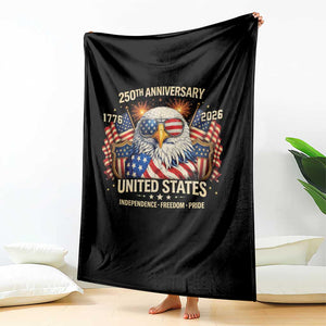 250 Anniversary USA 250th American 250 Years 4th July 2026 Throw Blanket TS11 Print Your Wear