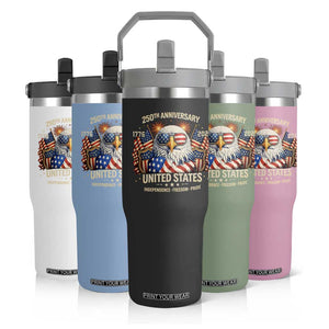 250 Anniversary USA 250th American 250 Years 4th July 2026 Flip Straw Tumbler TS11 Print Your Wear
