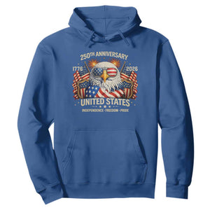 250 Anniversary USA 250th American 250 Years 4th July 2026 Hoodie TS11 Royal Blue Print Your Wear