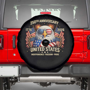 250 Anniversary USA 250th American 250 Years 4th July 2026 Spare Tire Cover TS11 Black Print Your Wear