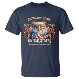 250 Anniversary USA 250th American 250 Years 4th July 2026 T Shirt TS11 Navy Print Your Wear