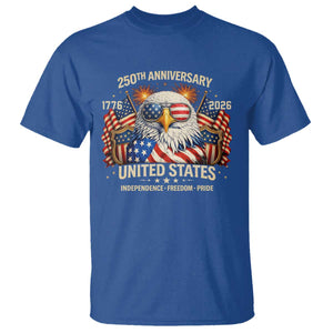 250 Anniversary USA 250th American 250 Years 4th July 2026 T Shirt TS11 Royal Blue Print Your Wear