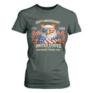 250 Anniversary USA 250th American 250 Years 4th July 2026 T Shirt For Women TS11 Dark Forest Green Print Your Wear