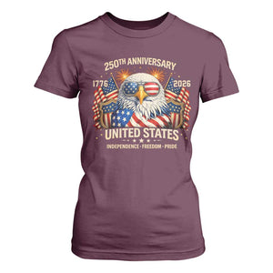 250 Anniversary USA 250th American 250 Years 4th July 2026 T Shirt For Women TS11 Maroon Print Your Wear