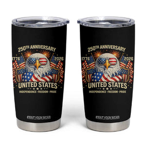 250 Anniversary USA 250th American 250 Years 4th July 2026 Tumbler Cup TS11 Black Print Your Wear