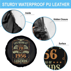 70th Birthday Spare Tire Cover Life Begins At 70 Born In 1956 The Year Of Legends TS11 Print Your Wear