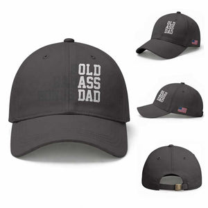 Bold Badass Bonus Dad Baseball Cap Old Ass Dad Funny Father's Day Gift TS11 Baseball Cap Universal Fit Dark Gray Print Your Wear