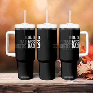 Bold Badass Bonus Dad Tumbler With Handle Old Ass Dad Funny Father's Day Gift TS11 Print Your Wear