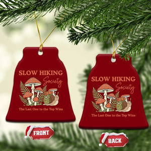 Slow Hiking Society The Last One to The Top Wins Ceramic Ornament Funny Snail Mountaineering TS11 Print Your Wear