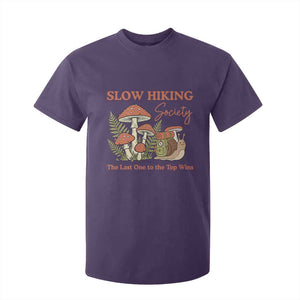 Slow Hiking Society The Last One to The Top Wins T Shirt For Kid Funny Snail Mountaineering TS11 Purple Print Your Wear