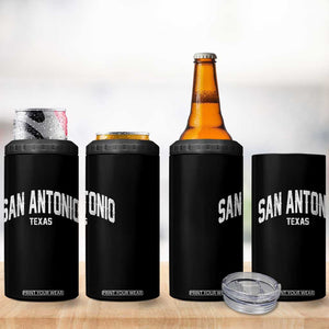 San Antonio Texas TX Vintage 4 in 1 Can Cooler Tumbler TS11 Print Your Wear