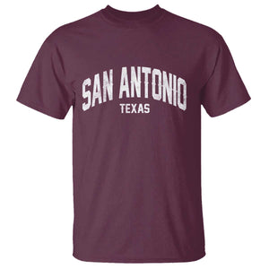 San Antonio Texas TX Vintage T Shirt TS11 Maroon Print Your Wear