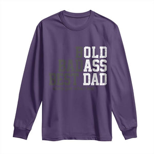 Bold Badass Best Dad Long Sleeve Shirt Funny Old Ass Father Gag Gift TS11 Purple Print Your Wear