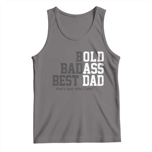 Bold Badass Best Dad Tank Top Funny Old Ass Father Gag Gift TS11 Deep Heather Print Your Wear