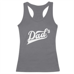 Dad Of Three Racerback Tank Top Funny Daddy 3 Promoted for The Second Time TS11 Charcoal Print Your Wear