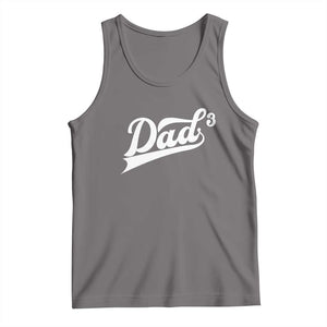 Dad Of Three Tank Top Funny Daddy 3 Promoted for The Second Time TS11 Deep Heather Print Your Wear