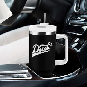 Dad Of Three Tumbler With Handle Funny Daddy 3 Promoted for The Second Time TS11 Print Your Wear