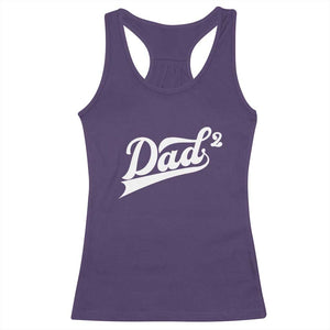 Dad Of Two Racerback Tank Top Funny Daddy 2 Promoted for The Second Time TS11 Purple Print Your Wear