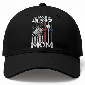 Proud Air Force Mom Baseball Cap Military Army Mama Vintage American Flag TS11 Print Your Wear