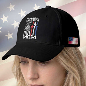 Proud Air Force Mom Baseball Cap Military Army Mama Vintage American Flag TS11 Print Your Wear