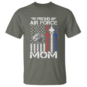 Proud Air Force Mom T Shirt Military Army Mama Vintage American Flag TS11 Military Green Print Your Wear