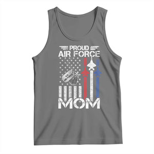 Proud Air Force Mom Tank Top Military Army Mama Vintage American Flag TS11 Black Heather Print Your Wear