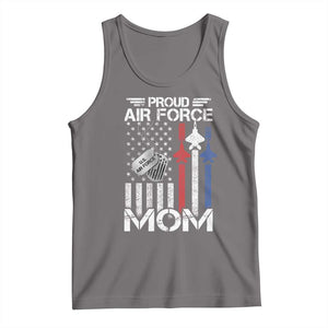 Proud Air Force Mom Tank Top Military Army Mama Vintage American Flag TS11 Deep Heather Print Your Wear