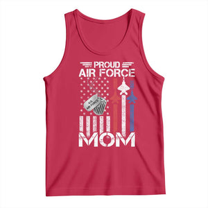 Proud Air Force Mom Tank Top Military Army Mama Vintage American Flag TS11 Red Print Your Wear
