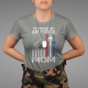 Proud Air Force Mom T Shirt Military Army Mama Vintage American Flag TS11 Military Green Print Your Wear