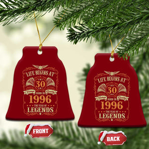 30th Birthday Ceramic Ornament Life Begins At 30 Born In 1996 The Year Of Legends TS11 Print Your Wear