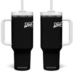 Promoted To Dad Again Tumbler With Handle Funny Daddy Again Pregnancy Announcement TS11 One Size: 40 oz Black Print Your Wear